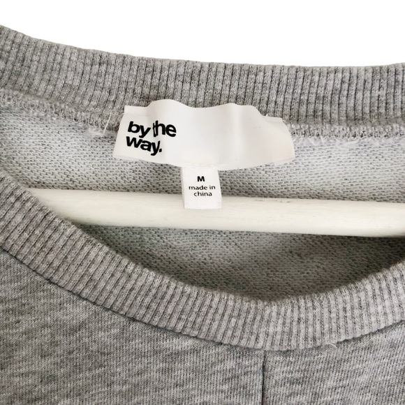 Revolve by the way. Hannah Twist Front Short Sleeve Top Heather Grey Medium Cute - Picture 5 of 11